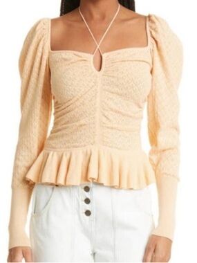 Ulla Johnson Leland Top Honey Peach NWOT